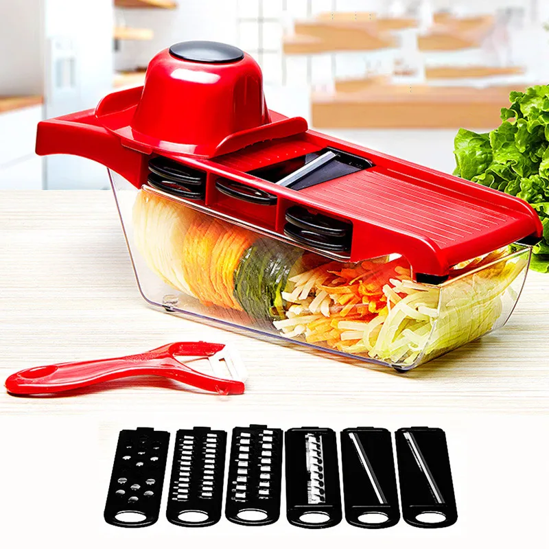 

Vegetable Cutter with Steel Blade Mandoline Slicer Potato Peeler Carrot Cheese Grater vegetable slicer Kitchen Accessories Tool