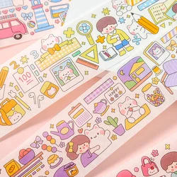 Autocollant Long et mignon de décoration pour fille, autocollant de matériel de compte à main, Collage créatif, autocollant de décoration mignon pour Scrapbooking 