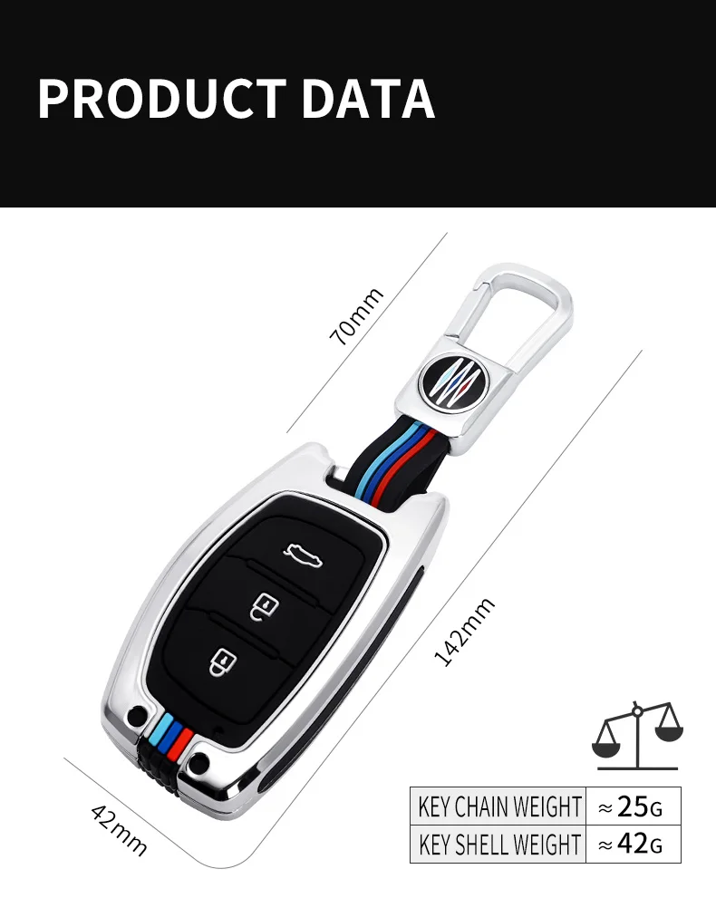 Custodia per chiave auto in lega di zinco per HYUNDAI TUCSON IX35 SOLARIS I25 I30 MISTRA ACCENT Car KEY Bag Smart Key Car Styling portachiavi - Hd83c09fd27a14fc69ce998ed130a6591v