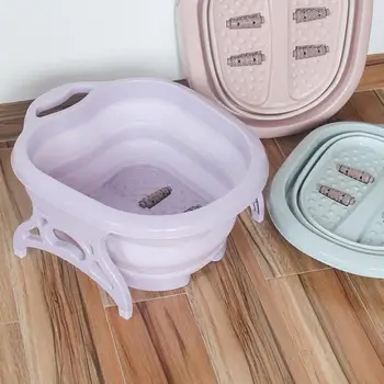 

The Foot-soaking Bucket Is Portable, Foldable, Deep-foot Basin. The Foot-soaking Bucket With Plastic Massage Over The Calf Is Ra