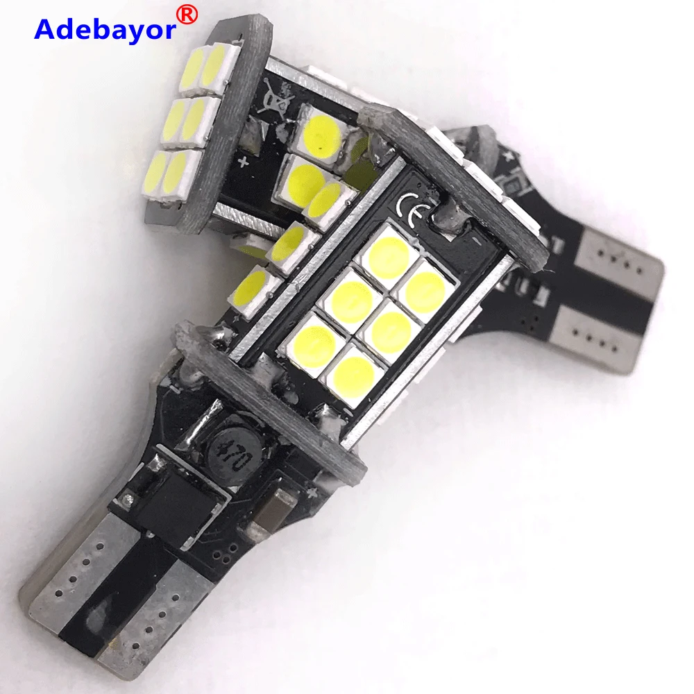 100 шт. T15 24 SMD 3030 светодиодный светильник, лампа для автоматического тормоза, автомобильный резервный обратный светильник, высокий светильник, декодирующий светильник, указатель направления