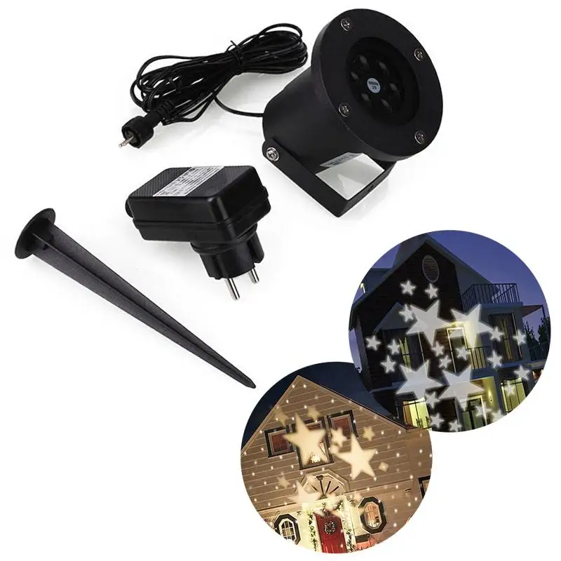 

Warm White Star Projection Lamp Decor Projector Christmas Landscape Laser Light Starry Garden Waterproof Outdoor Festival