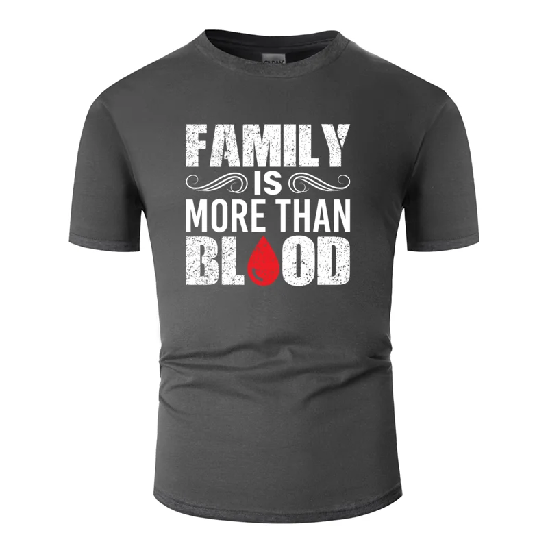 Креативная Повседневная футболка с надписью «family is more than blood adoption love» Мужская футболка в винтажном стиле с изображением солнечного света Топ в стиле хип-хоп с защитой от морщин