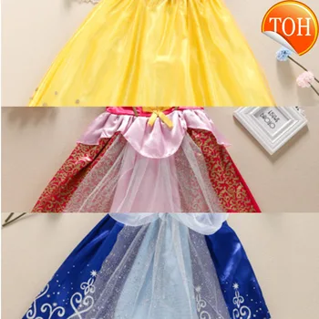 

Girls Fancy Dresses Kids Cindrella Snow White Cosplay Costume Princess Rapunzel Aurora Sleeping Beauty Sofia Party Dress