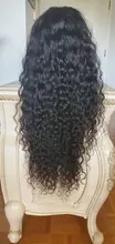 Pelucas frontales brasileñas de onda profunda, pelucas de cabello humano rizado con encaje Frontal, parte en T húmeda y ondulada, transparente