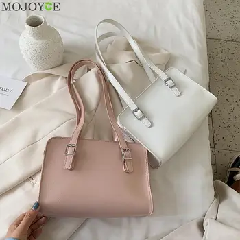 

Solid Color Square Clutch Handbag Women Ladies Fashion Shoulder Bag Handbags PU Leather Female Totes Shoulder Bags