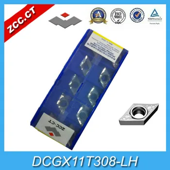

10pcs/Lot ZCC CT DCGX11T3 DCGX11T308-LH YD101 DCGX 11T308 Carbide Inserts Tool Turning Insert for Aluminium Alloy ZCCCT Lathe