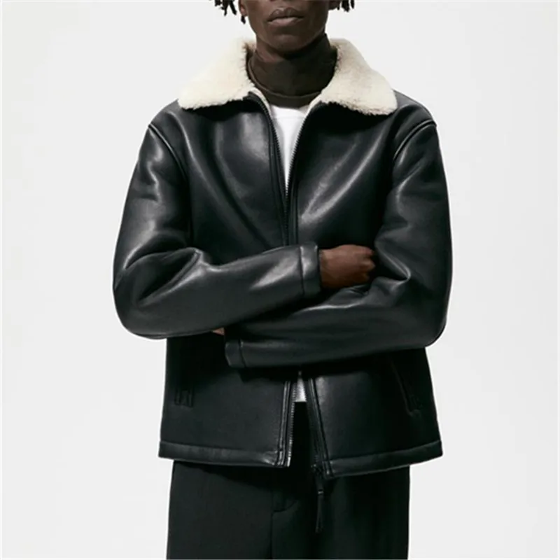 安い正規店 メンズチュレームスタイルジャケット 仕事に行くのに理想的な両面ジッパー付きレザージャケット 裏地付きフリースジャケット オーザ 当店独占販売 Sekkomon Jp