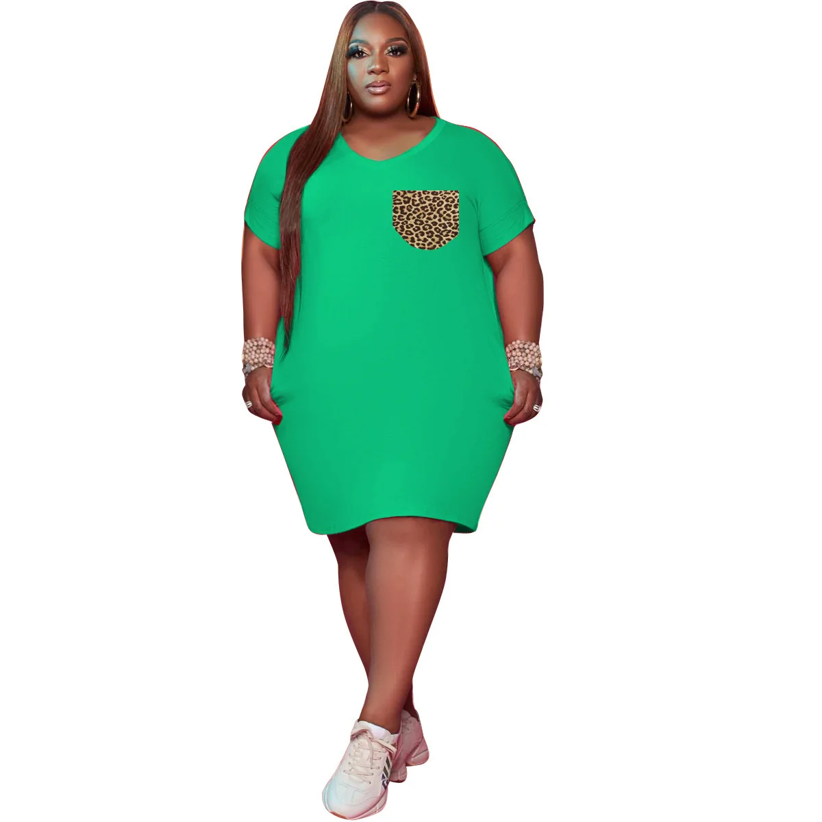 Plus Size Women T Shirt Dress 4xl 5xl V 