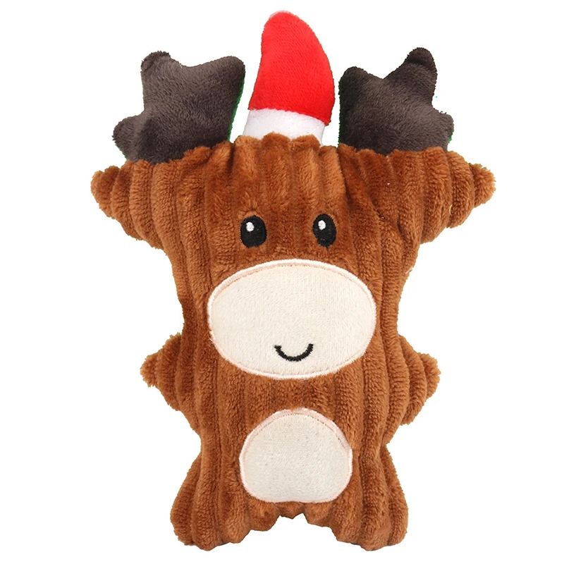 Reindeer Плюшевые игрушки для домашних животных, собаки, жевательные игрушки, щенок, милая мультяшная звуковая игрушка, Рождественская молярная плюшевая кукла, мягкая для домашних животных K888 - Цвет: Reindeer