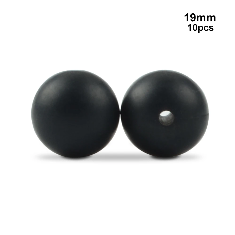 thumbnail image 1 of LOFCA 19 mm 10 piezas/lote de cuentas redondas de silicona para cuentas de silicona de grado alimenticio BPA seguro DIY llavero de silicona collar accesorios, 1 of 5