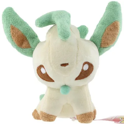 8 шт. 12 см Q игрушка Пикачу Eevee Vaporeon Jolteon Flareon и Espeon мягкие животные плюшевые игрушки - Цвет: Светло-зеленый