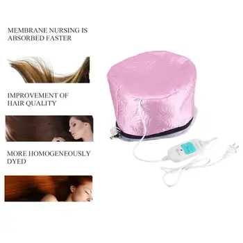 

220V Electric Hair Thermal Treatment Beauty Steamer SPA Nourishing Hair Care Cap Waterproof electricity Control Heating