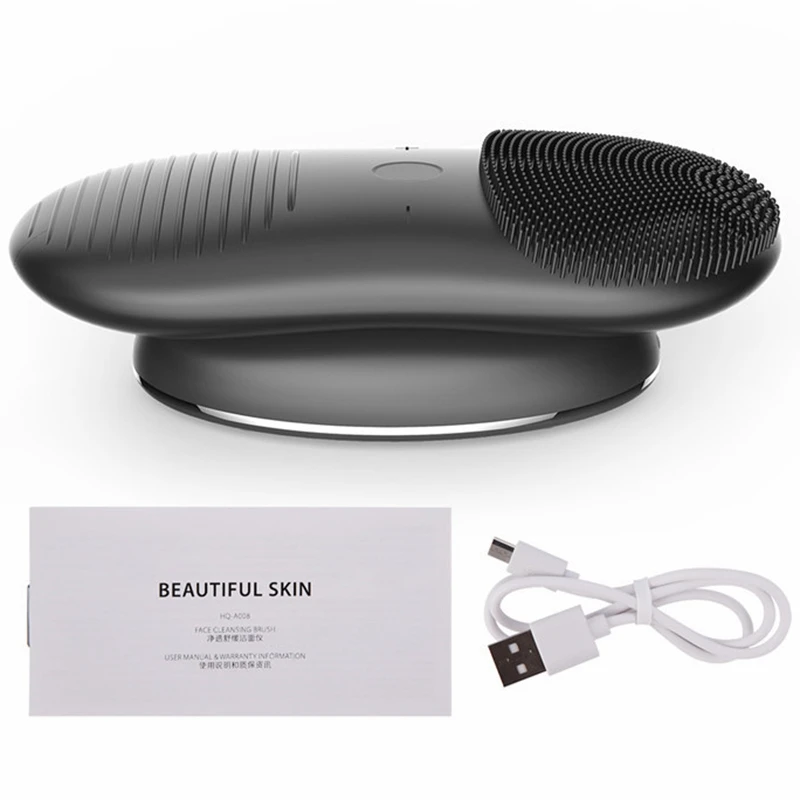 

Hot Facial Cleanser Ultrasonic Silicone Face Washing Brushes Pore Cleaner Blackhead Face Cleansing Waterproof Electric Skin Mass