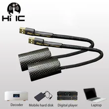 1Pc Hoge Kwaliteit Usb Koolstofvezel Filter Kabel Draad Filter Purifier Hifi Audio Noise Filter Signaal Verwerking