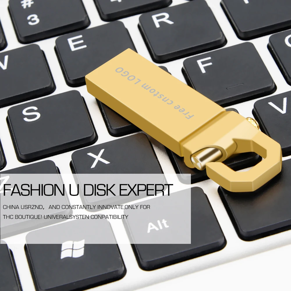 Usb флеш-накопитель 3,0 Флешка металлический накопитель 32 ГБ Usb флешка 128 Гб 64 ГБ 16 ГБ 8 ГБ 4 ГБ высокоскоростной Накопитель Памяти ключ Бесплатный Пользовательский логотип - Цвет: Gold flash drive