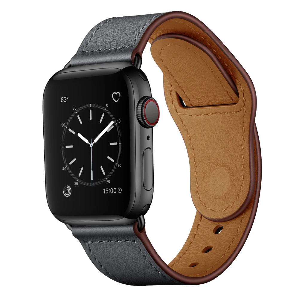 Ремешок для часов из натуральной кожи для apple watch 1 2 3 4 5 iwatch ремешок для часов 38 мм 42 мм 40 мм 44 мм