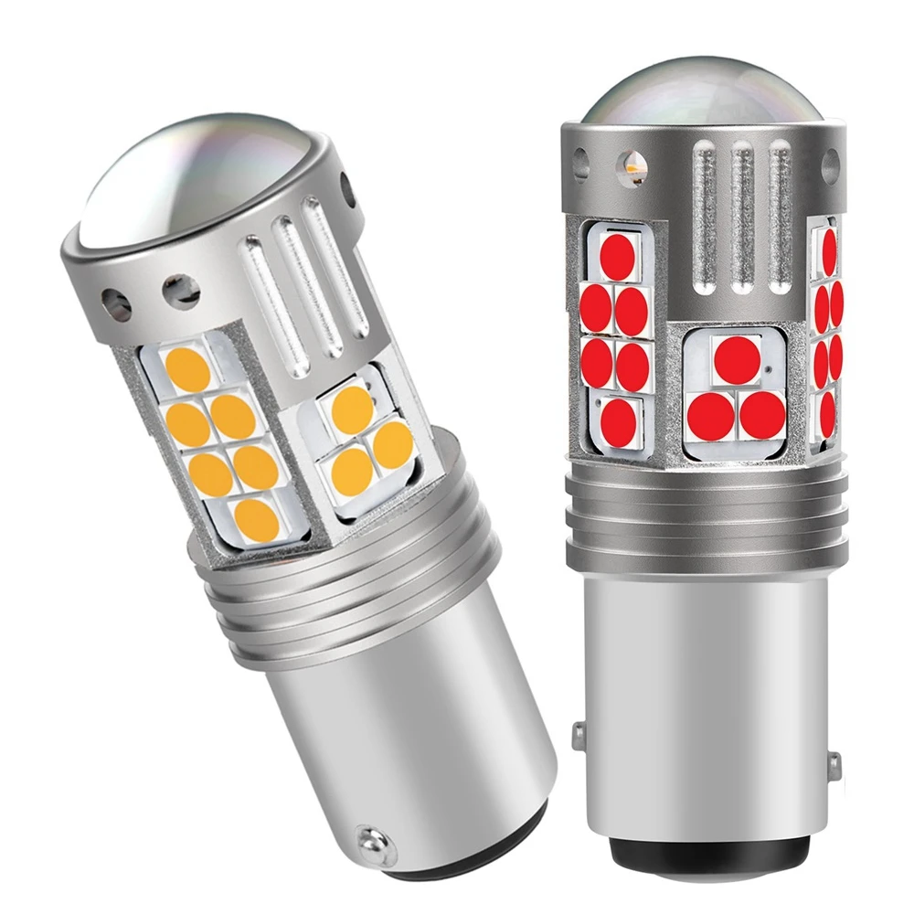 2Pcs New 1157 BAY15D P21/5W Super Bright 3030 LED Car Tail Brake Bulb Turn Signals Auto Rear Parking Lamp Daytime Running Lights