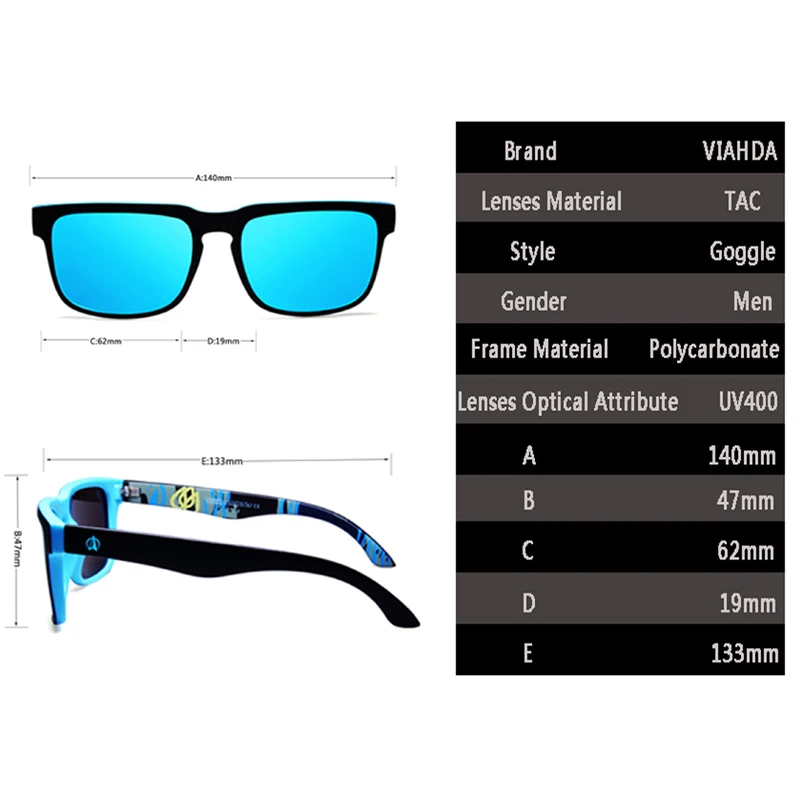 VIAHDA новые и крутые поляризованные солнцезащитные очки, классические мужские солнцезащитные очки, брендовые дизайнерские солнцезащитные очки, мужские солнцезащитные очки UV400