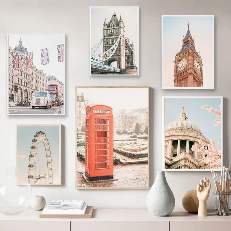 Nordic-Style-Street-Scenery-Canvas-Prints-Picture-for-Living-Room-London-City-Poster-Famous-Landscape-Wall