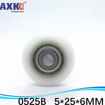 

shower room plastic pulley bearings/shower roller /plastic-covered mute bearing 0525B 5*25*6 mm free shipping