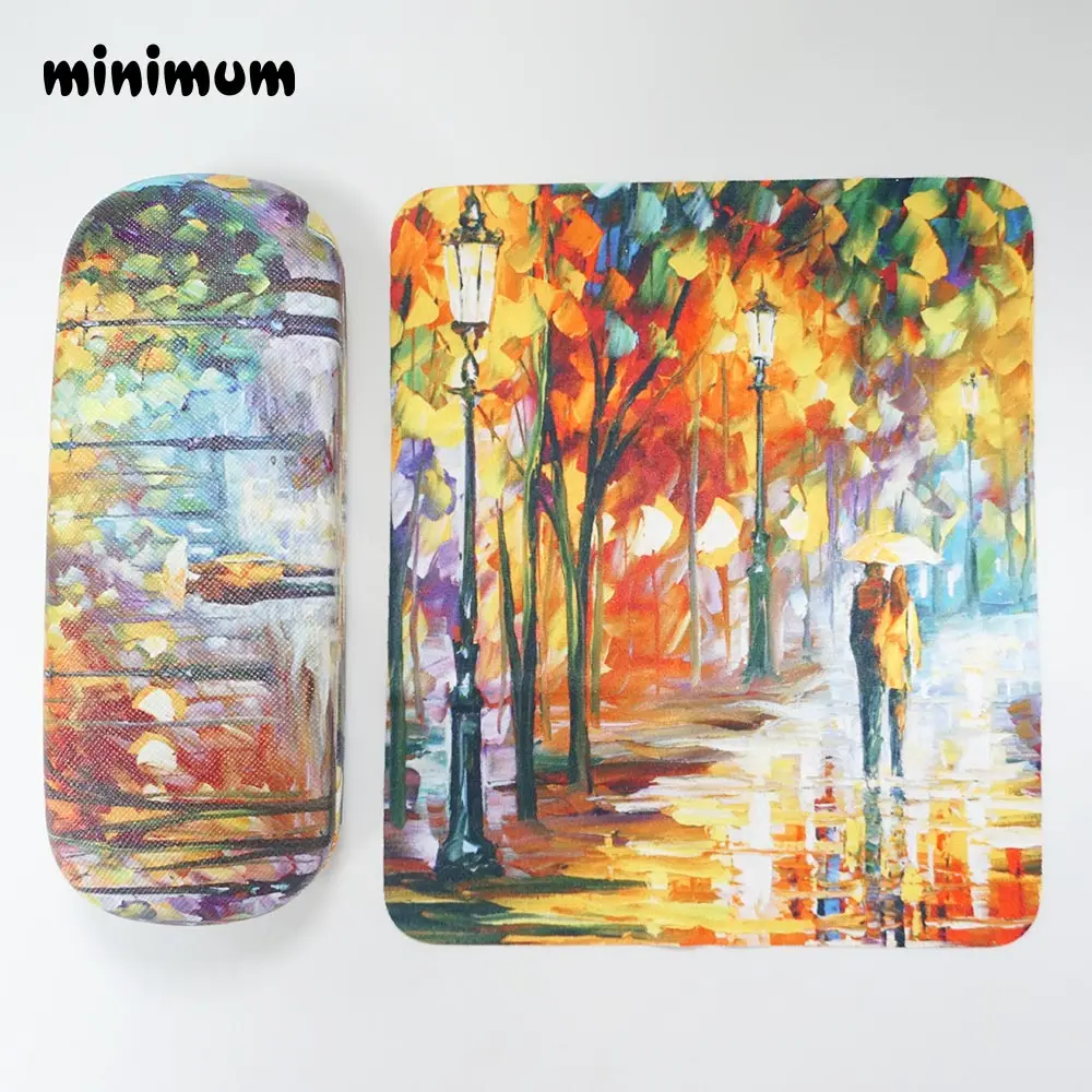 MINIMUM-Oil-Painting-Print-Glasses-Case-Eyeglasses-Storage-Box-Protable-Faux-Leather-Sunglasses-Case-with-1pcs