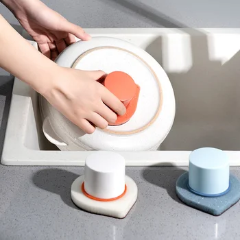 

2pcs/set Emery Sponge Brush Toilet Cleaning Tools Kitchen Small Bathroom Bathtub Practical Ergonomic With Handle Portable Corner