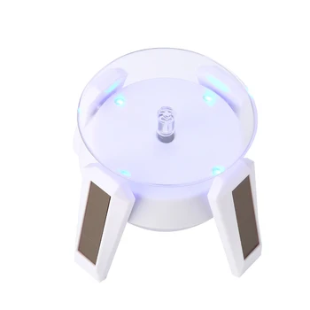 

LED Light Jewelry Display Stand 360 Degree Rotating Watch Desktop Holding Solar Powered Fashion Earring Store Necklace Home