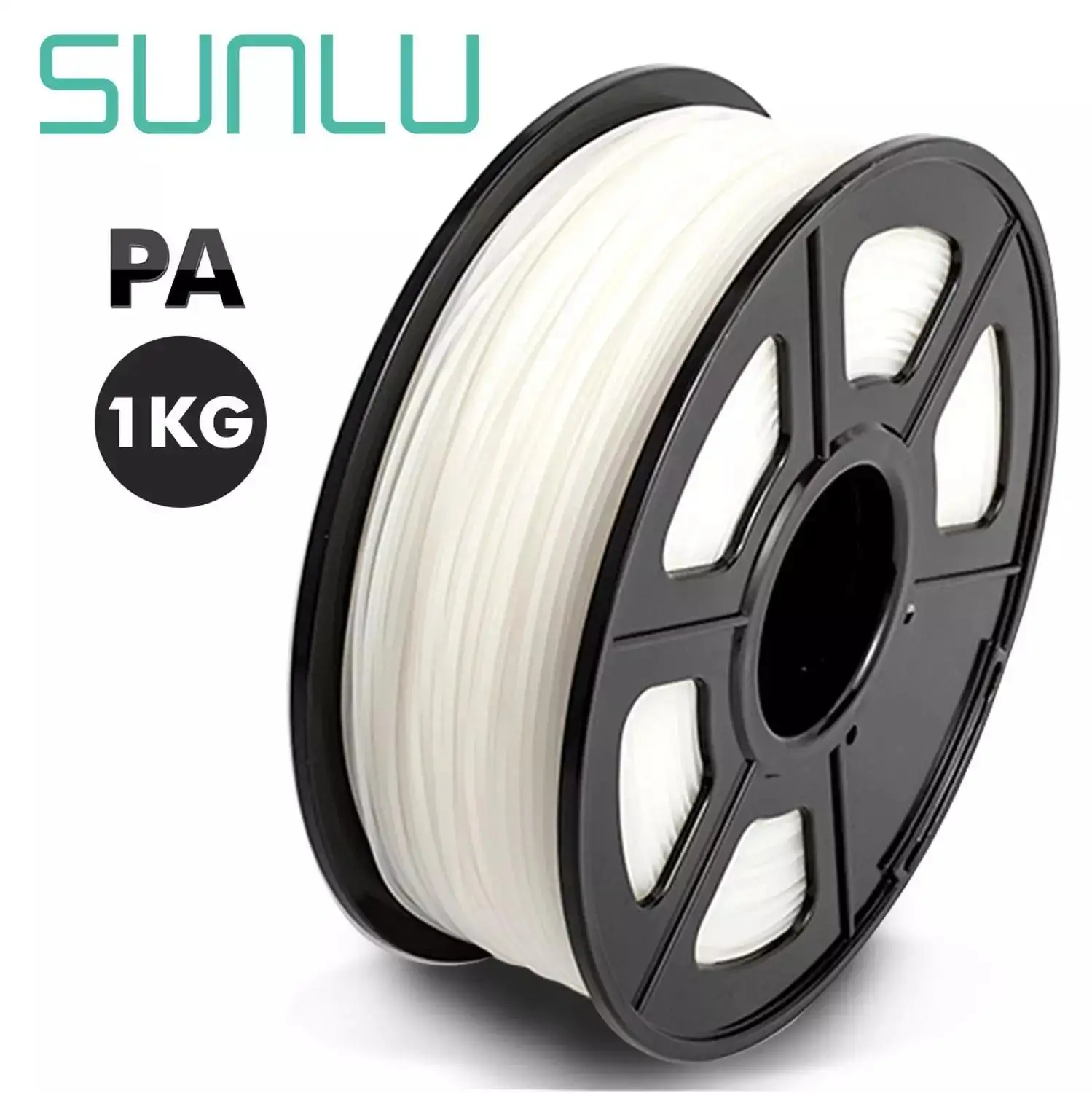 SUNLU-filamento de nailon transparente para impresora 3D, carrete de alta calidad, sin burbujas, 1,75mm, 1KG/2,2 libras