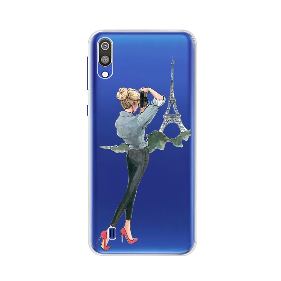 Бордовый Мягкий силиконовый чехол для телефона samsung Galaxy M10, чехол для samsung Galaxy m10 m 10 - Цвет: Бордовый