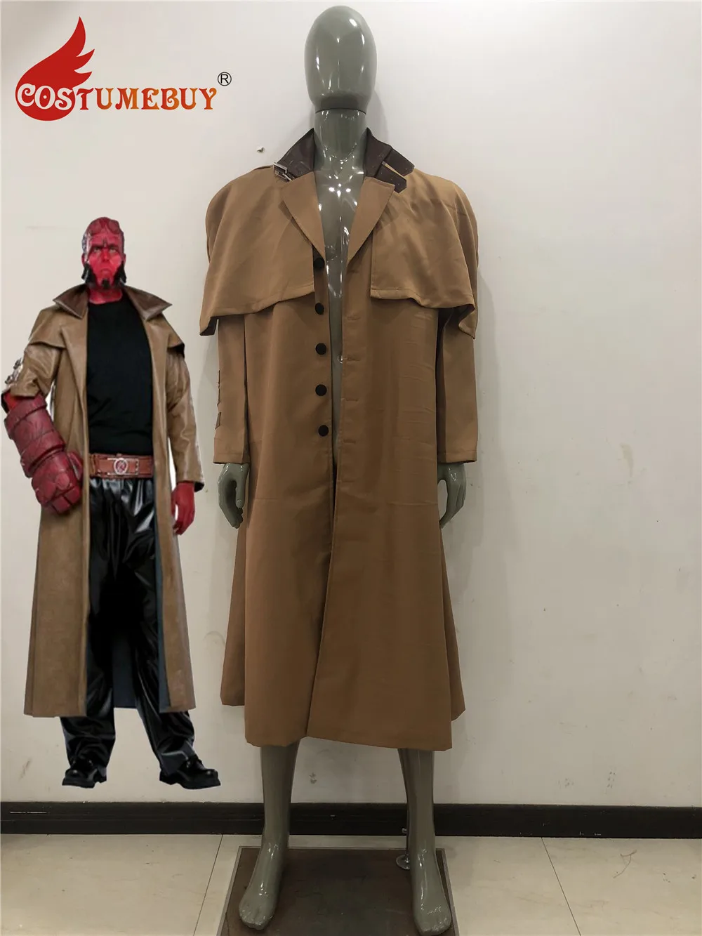 CostumeBuy костюм для косплея из фильма Хеллбой, куртка, плащ, костюм для взрослых Hellboy Nimue, L920