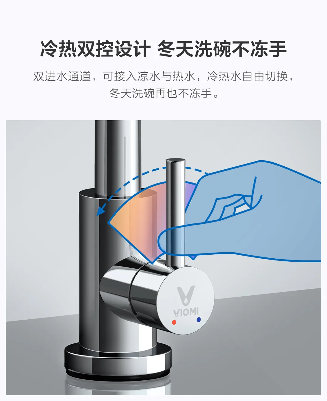 Xiaomi Youpin Yunmi горячий кран из нержавеющей стали без свинца здоровая живая вода 304 нержавеющая сталь Горячая и холодная двойное управление