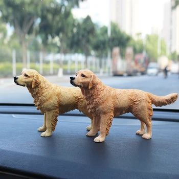 

FASHION GOLDEN RETRIEVER STAND POSTURE SIMULATION DOG MODEL RESIN CAR HANDICRAFT HOME ACCESSORIES MURALS ACCESSORIES FURNISHING