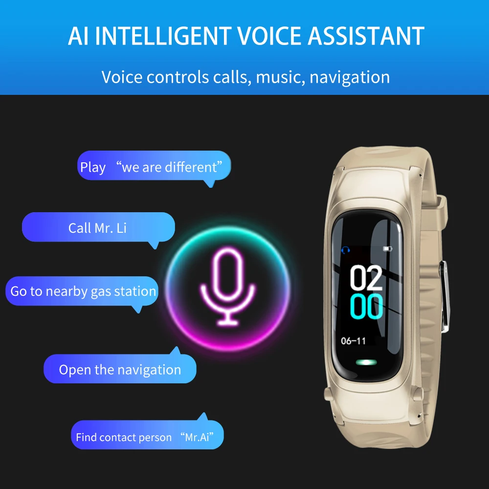 B9 Bluetooth Вызов смарт-браслет кровяное давление мониторинг сердечного ритма фитнес-трекер спортивный умный браслет с наушниками Android ios