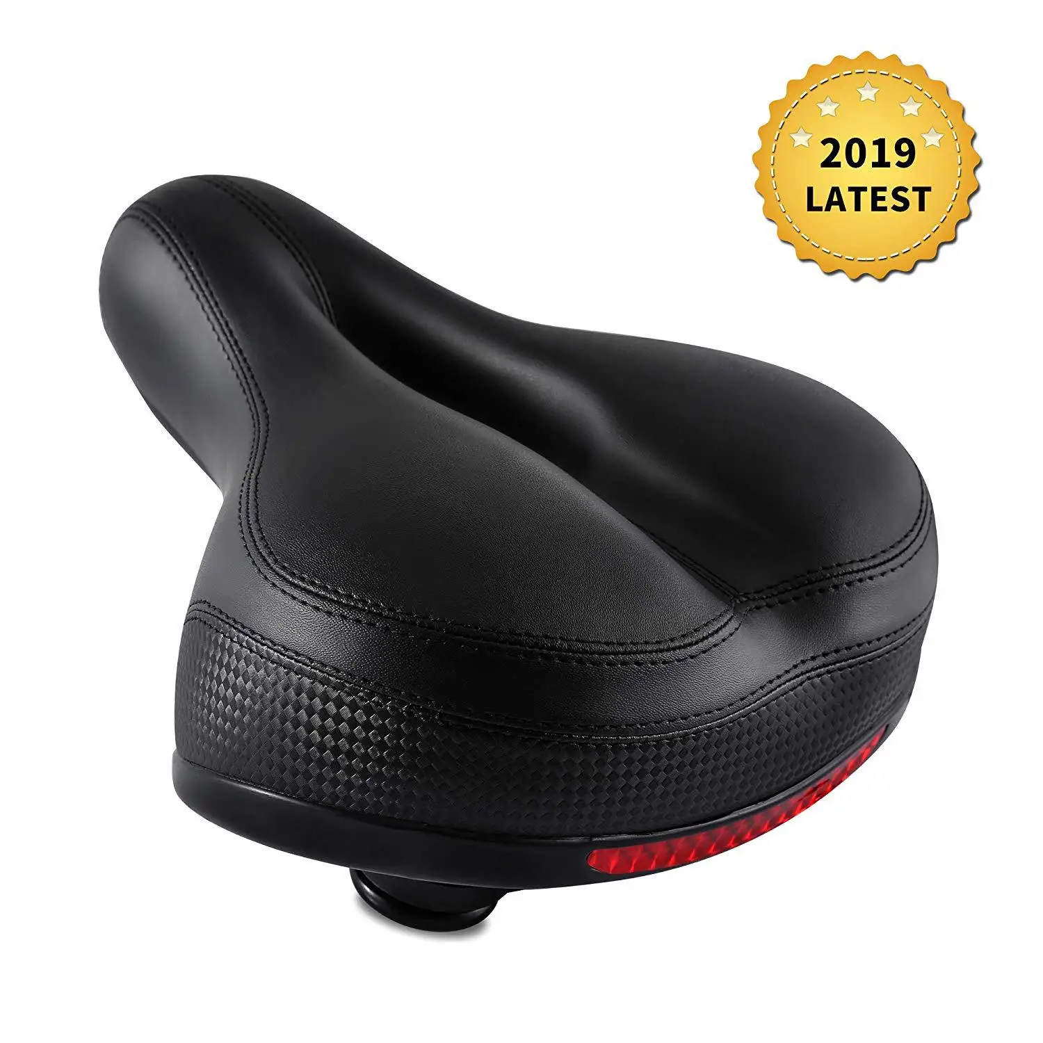 Bike Seat Cushion Breathable Big Butt Saddle High Reflective Safety Seat Cushion Comfortable Thick Soft Bicycle Accessories