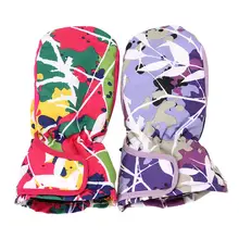 Митенки детские перчатки Сноубординг лыжные перчатки для спорта на открытом воздухе Детский велосипед Велоспорт теплые утолщенные перчатки ветрозащитные