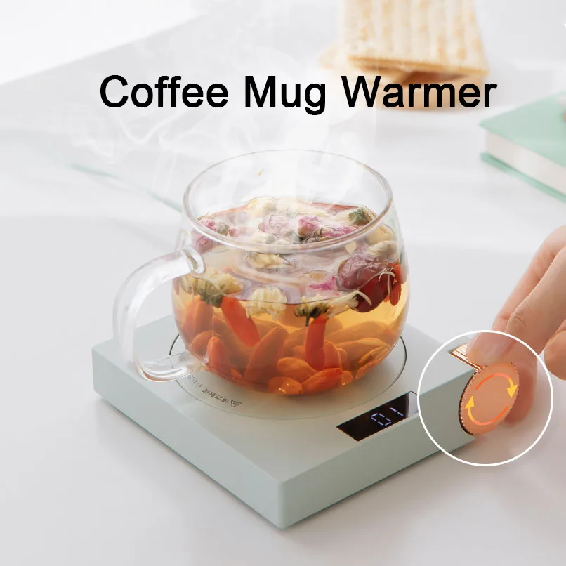 Tazón taza de café, calentador para el hogar, oficina, té de la leche, agua, 5V, almohadilla de calefacción USB, 5 temperaturas, posavasos con recordatorio de sincronización opcional
