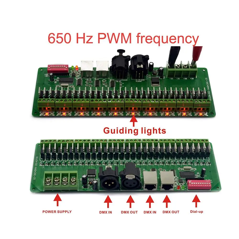 30 каналов DMX декодер PWM DMX512 60A диммер контроллер полосы пропускания RGB для светодиодной ленты, светодиодный модуль, светодиодный светильник DC12V-24V JK463