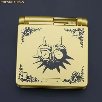 ChengHaoRan 1 комплект золотой пластиковый корпус чехол для GBA SP Majora's Mask limited edition губка-Боб пика Чу дракон - Цвет: W Majoras Mask