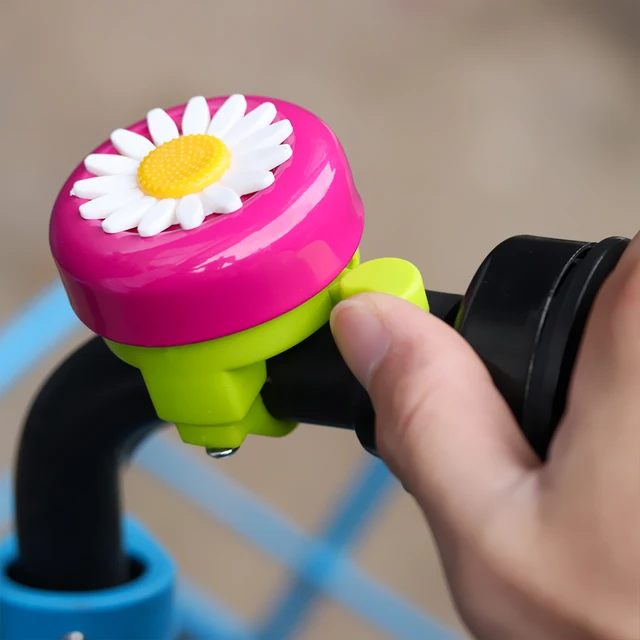 Fashion 1Pc Kids Funny Bicycle Bell Horns Bike Daisy Flower Children Girls Cycling Ring Alarm for Handlebars Multi-color 2