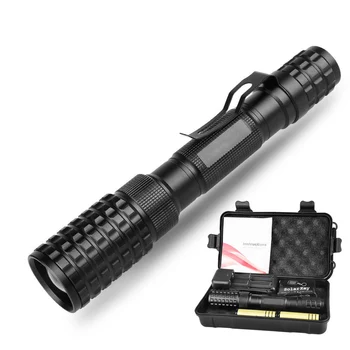 

LED Flashlight Torch Emergent Lamp SuperBright Portable Durable XML-T6 Zoomable 1000LM Outdoor Sporting Tactical Military