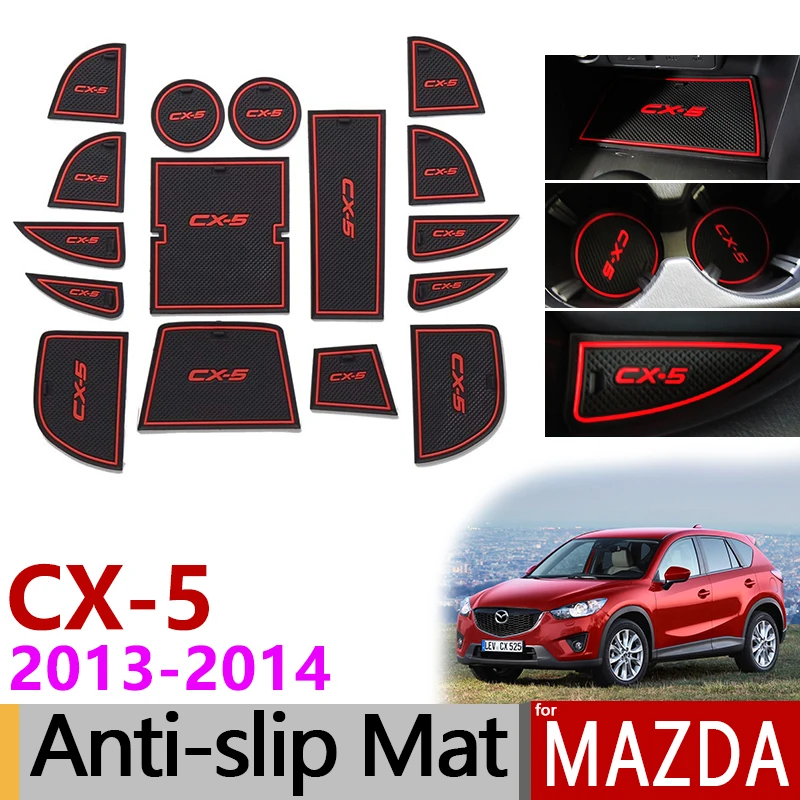 Автомобильный гаджет, коврик для Mazda CX-5 2013, предподтяжка лица CX5 CX 5 KE, аксессуары, гелевая накладка, резиновый слот для ворот, коврик, подстаканник, Tapis Voiture