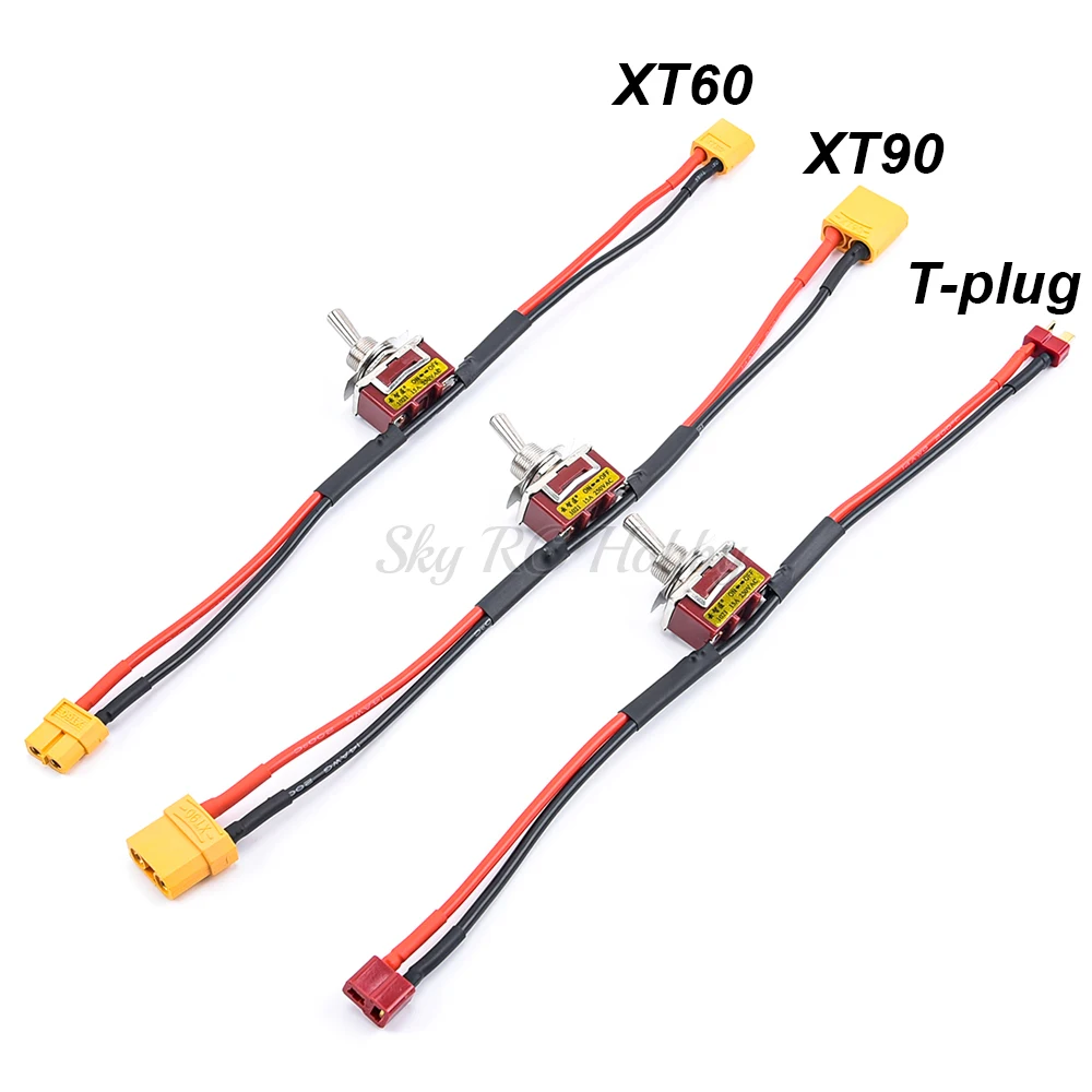 1PCS Large Current High Load Power Supply Switch with T Plug / XT60 XT90 Connector for RC Aircraft Model ESC Battery Parts | Игрушки и