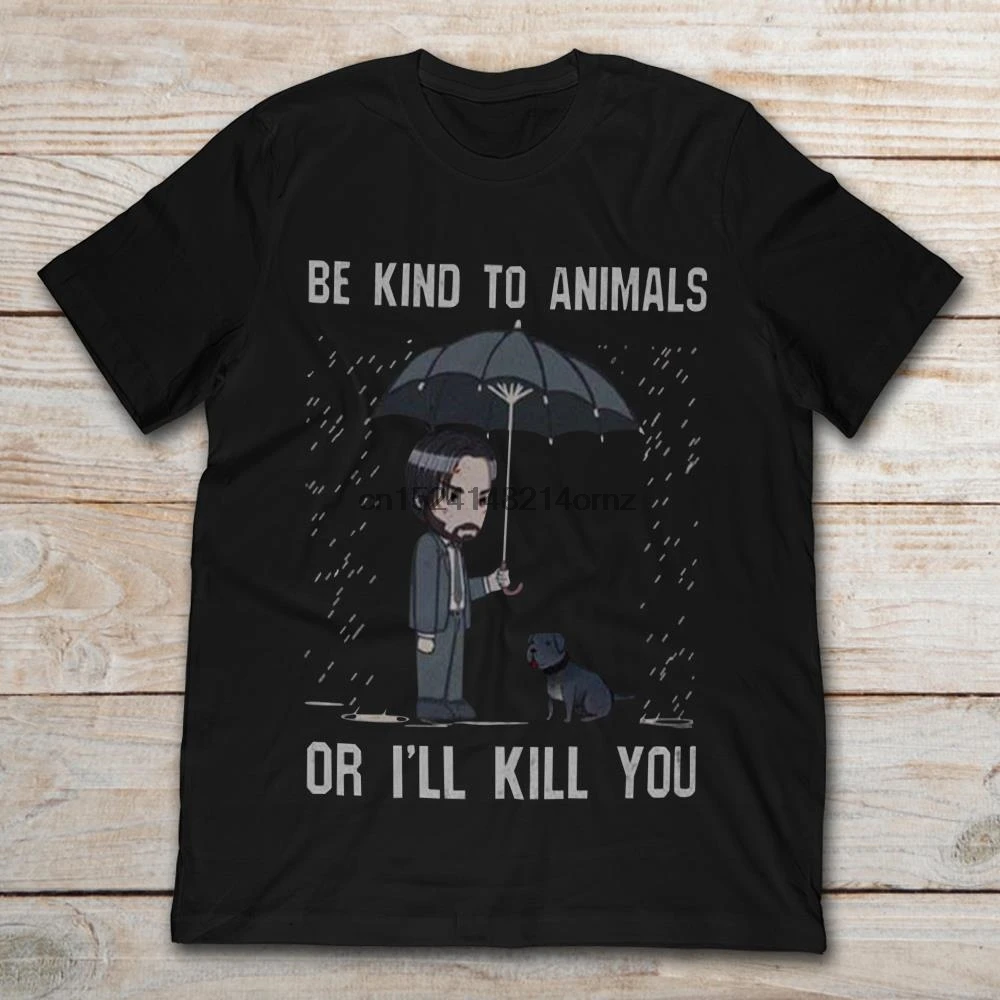 Бренд Keanu Reeves Be kind To The animals или я пристрелю вас Футболка мужская с коротким рукавом