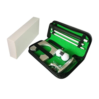 

Portable Golf Putter Putting Trainer Set Indoor Training Equipment Golfs Ball Holder Training Aids Tool with Carry Case