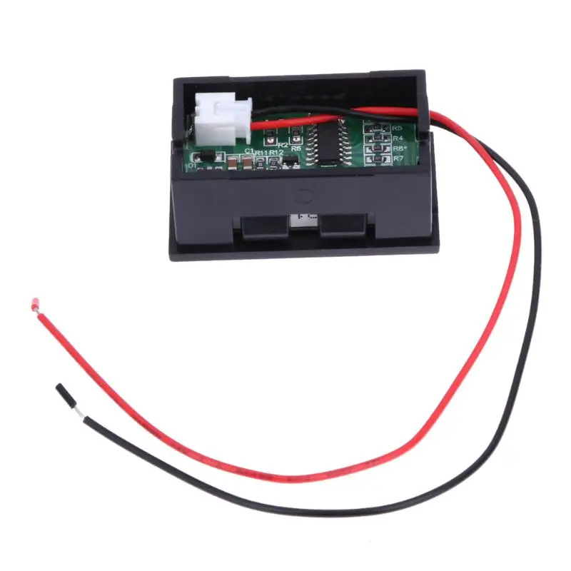 0,56 дюймов lcd DC 3,2-30 V Светодиодная панель красная метр Цифровой вольтметр с двумя проводами