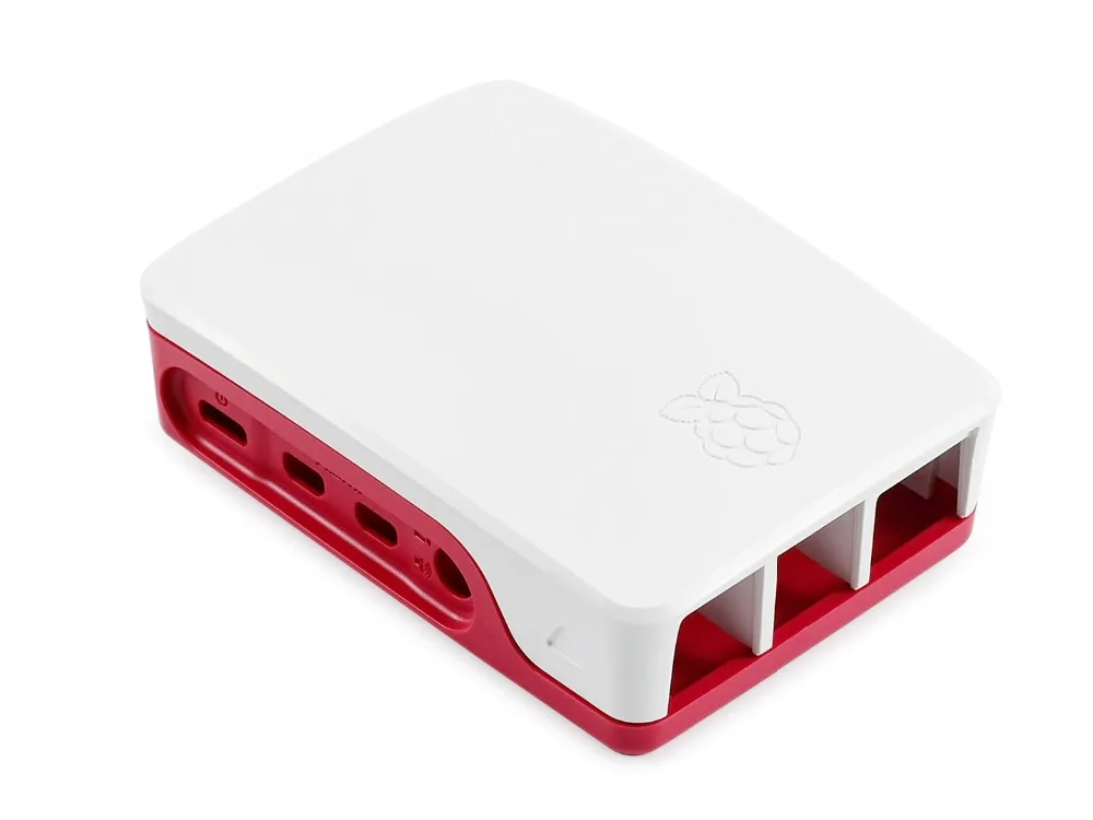 Красный/белый официальный чехол Raspberry Pi для Raspberry Pi 4, высокое качество, двухкомпонентная конструкция ABS