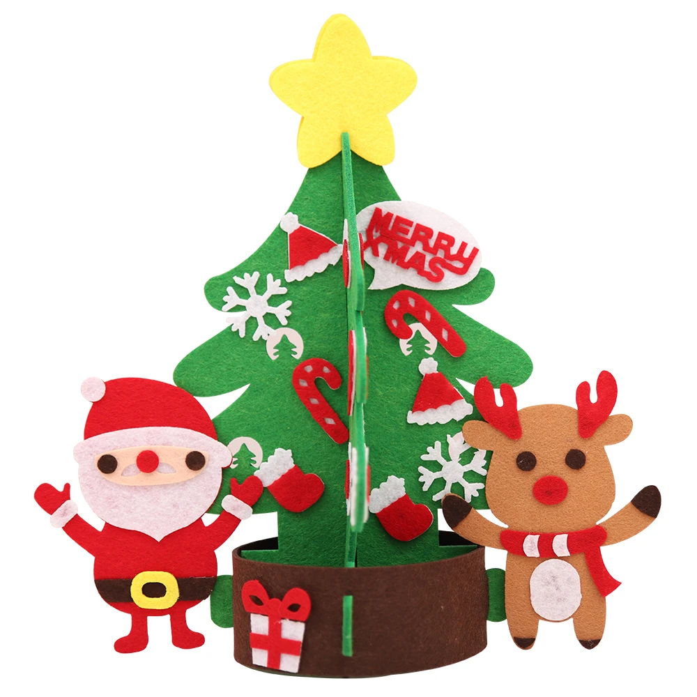 

DIY Christmas Tree Non-woven Fabric Christmas Decoration For Home Magic Tree Christmas Decorations For Table Children Gift