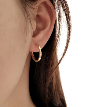 

925 Silver Irregular glossy Hoop Earrings Boho Silver Jewelry Korea Minimalism Brincos Pendientes Charm Earrings for Women