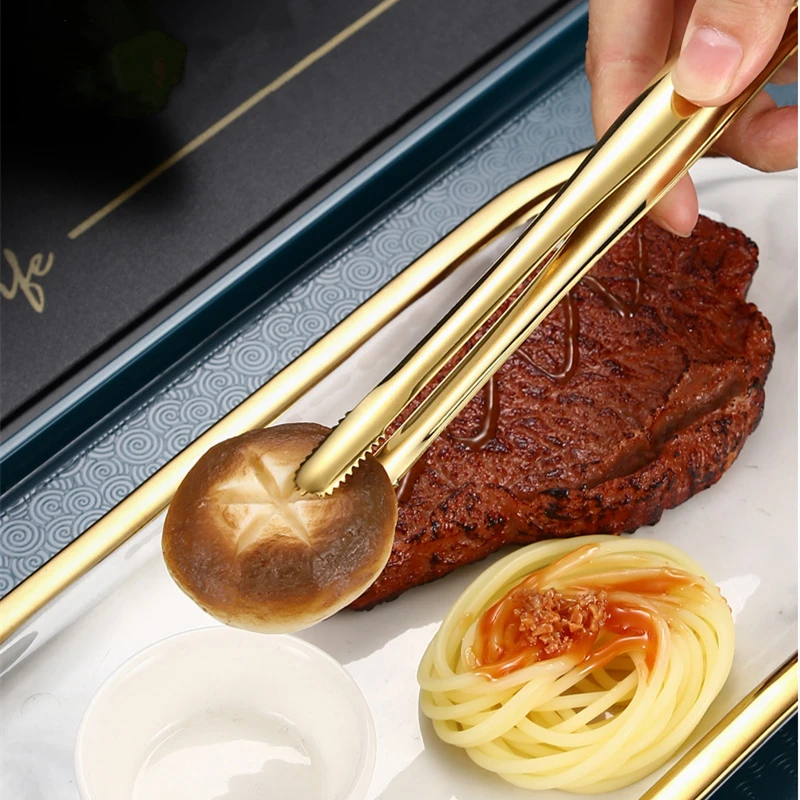 Stainless Steel Kitchen Food Tongs Portable Barbecue Steak Salad Clamp Serving Buffet Clip Cooking BBQ Tweezer Gadgets for Home food tongs